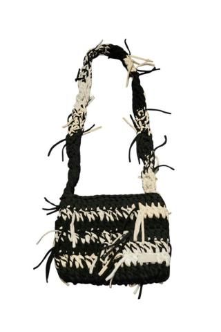 B:TOGETHERPROJECT1000 / "CHUNKY SHOULDER" M TYPE - blackwhite mix