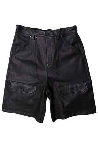 CCU / Leather WORK SHORTS - black