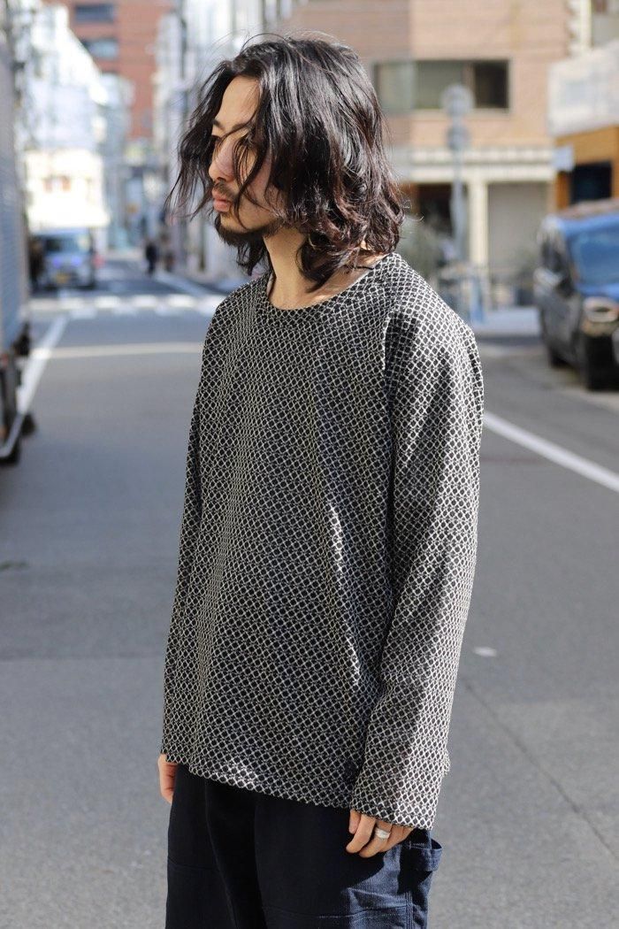 ■Needles■大人気 L/S UネックTシャツ R/PEラッセル 国内発送 40%OFF》Needles / L/S U-Neck Tee - R/PE Russell- black