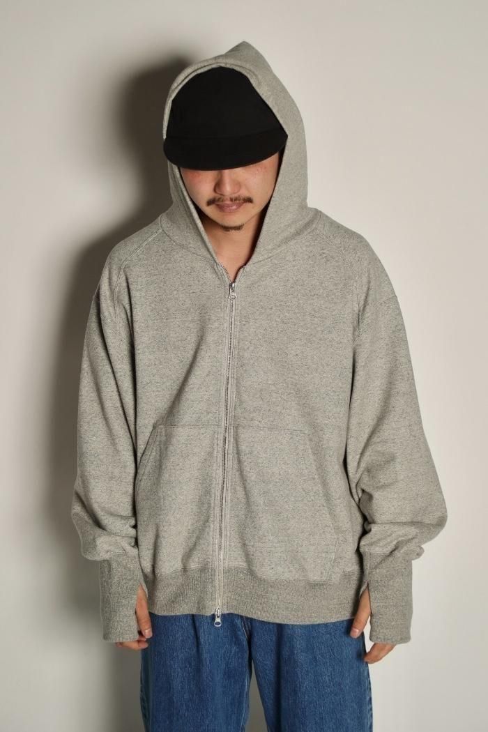 superNova. / Sweat big zip hoody Supima cotton - gray - 乱