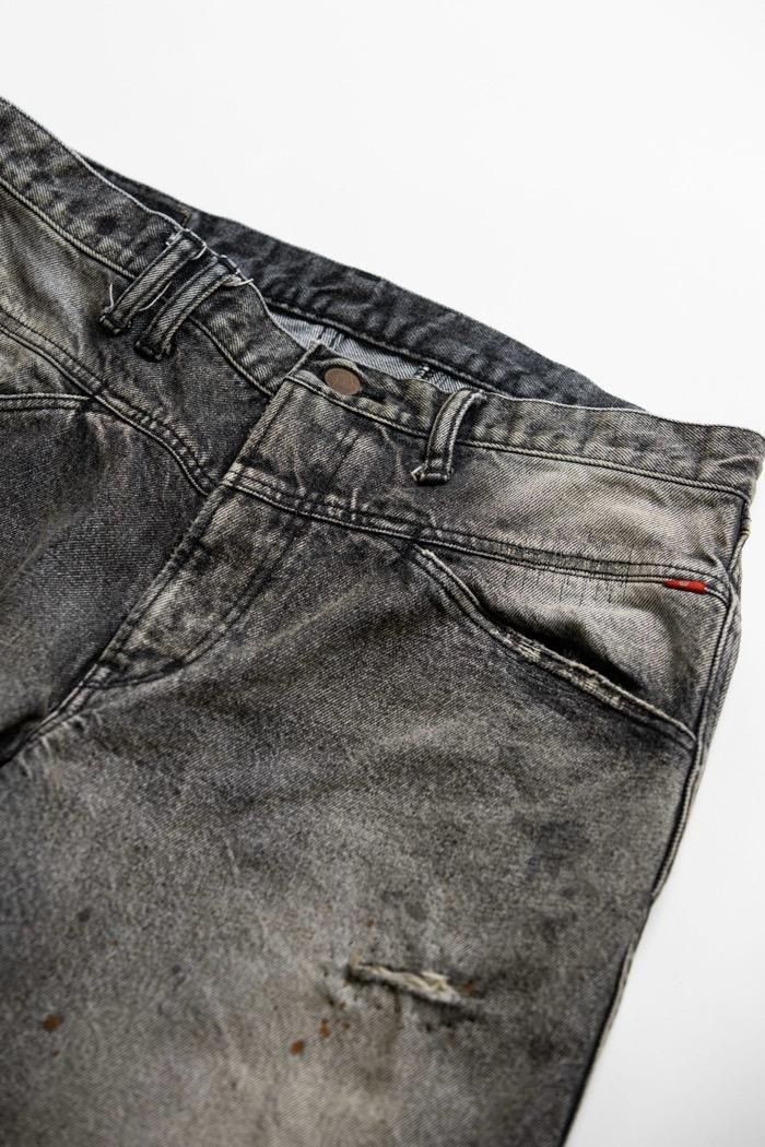 最新モデル ANACHRONORM / AN339-R FRONT YORK REMAKED DENIM PANTS - black パンツ