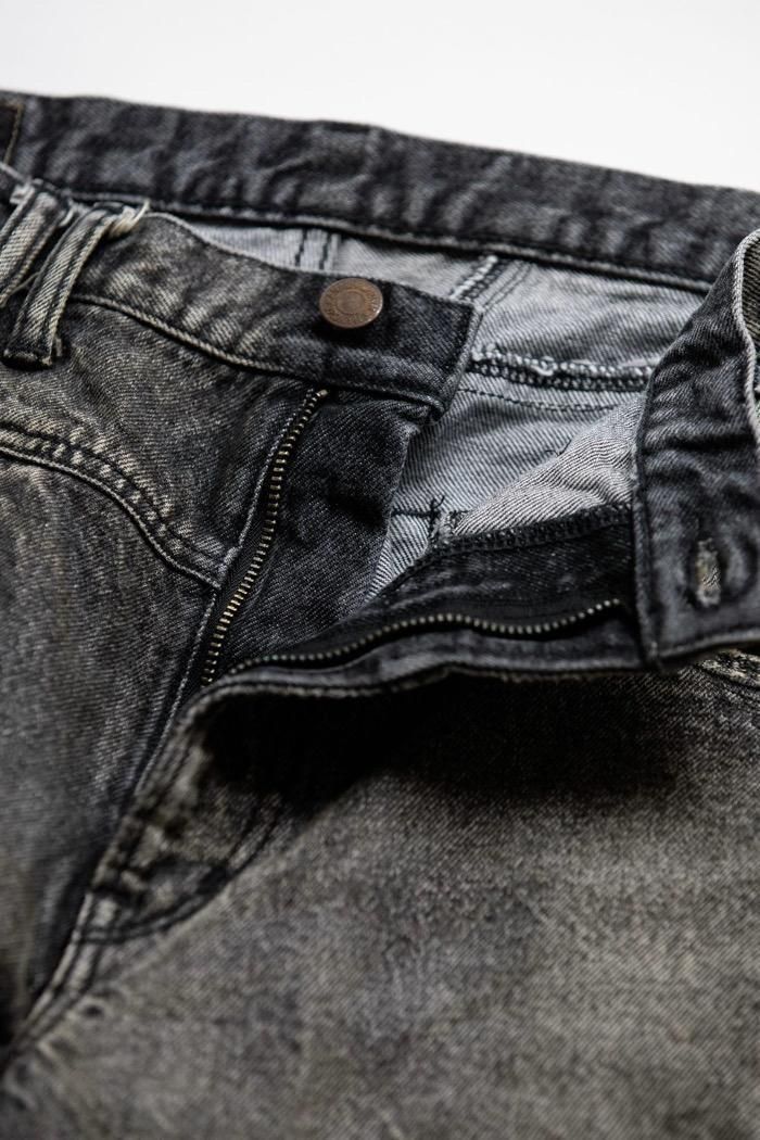 ANACHRONORM / AN339-R FRONT YORK REMAKED DENIM PANTS - black