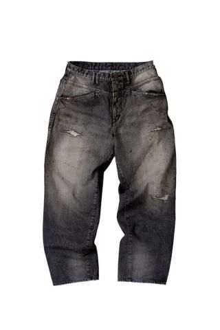 ANACHRONORM / AN339-R FRONT YORK REMAKED DENIM PANTS - black