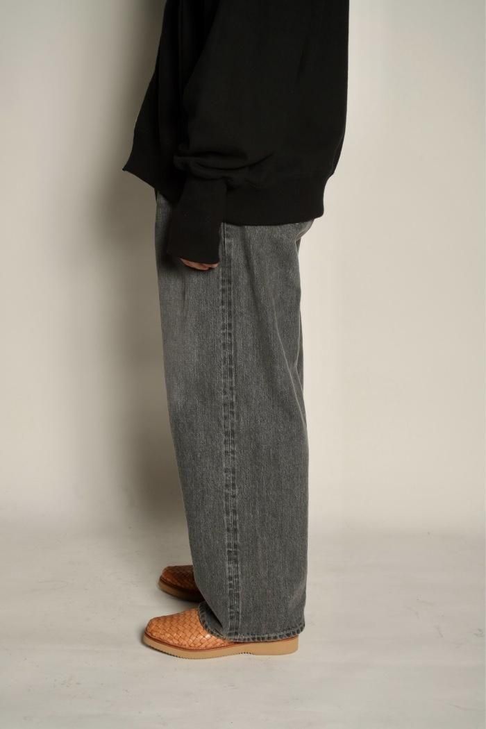 パンツ Selvedge wide jeans-Vintage wash / Black superNova. / Wide selvedge jeans - Old vintage wash - mid