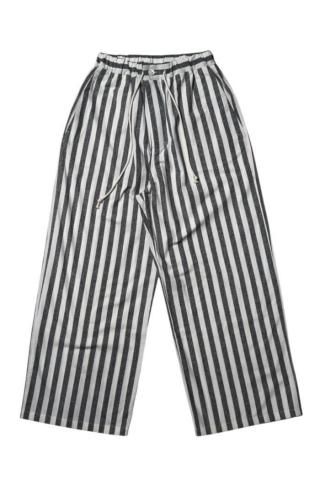 Urig / STRIPE RELAX EASY PANTS  - GRAY ST