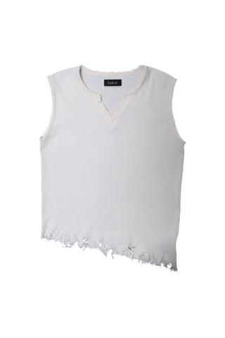 Lamrof / Boro Slanted Sleeveless - white

