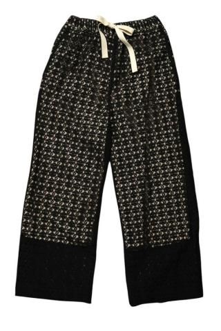 Urig / RUSSELL KNIT EASY WIDE PANTS HL - black