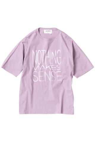 ANACHRONORM / NOTHING MAKES SENSE PRINTED S/S T-S -light purple