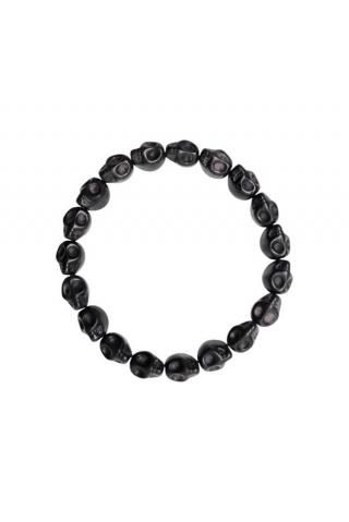 IMPORT /Skull bracelet - black