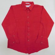 １９７０ 年代製　ＵＳＡ　Vintage　Viyella shirt　ヴィンテージ　ウール　ソリッドカラー　ヴァイエラ シャツ　カラー：赤／ 色系　表記サイズ：Ｌ