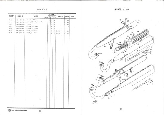 ヤマハ AS1 パーツリスト 復刻本 AS1デラックス、スタンダード、AS1C - 日本二輪史研究会