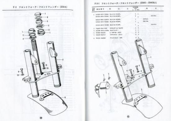 モンキーZ50A・Z50Z・Z50Z-K1パーツリスト 復刻版 - 日本二輪史研究会