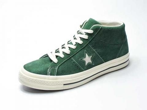 Converse Usa One Star 74 Mid Vintage Suede 三ツ星復刻ワンスタースエード Green Egret Converse Usa One Star 74 Mid Vintage Suede 三ツ星復刻ワンスタースエード Green Egret