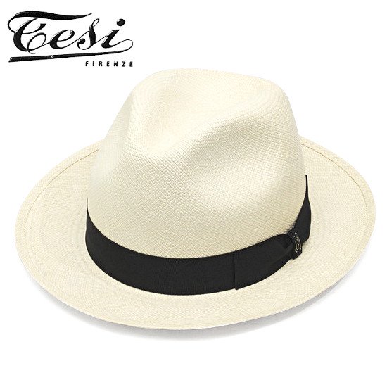 パナマハット メンズ つば広 ストローハット TESI テシ MONTECRISTI モンテクリスティ パナマ帽 ベージュ フォーマル 帽子 春 夏  大きいサイズ 小さいサイズ