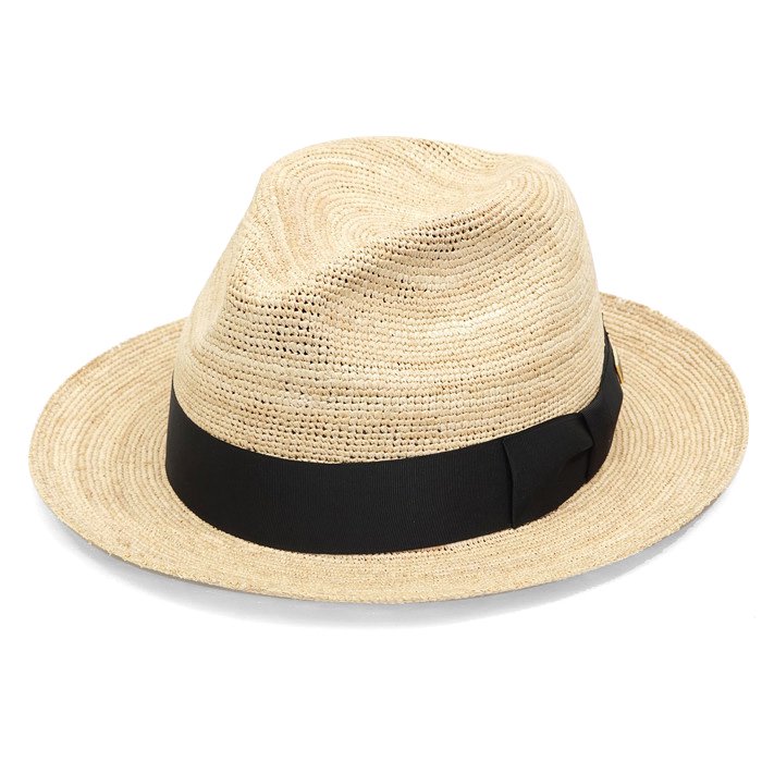 ハット メンズ 春夏 帽子 つば広 ストローハット 中折れハット ブランド KNOX ノックス 麦わら帽子 ブラック 黒 ベージュ 大きいサイズ  小さいサイズ サイズ調節 シンプル 無地 送料無料