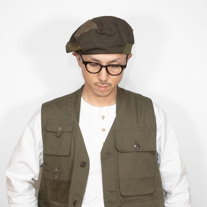 LAULHÈRE パッチワーク ベレー帽 グレー LAULHERE | BENEXYオンラインショップ