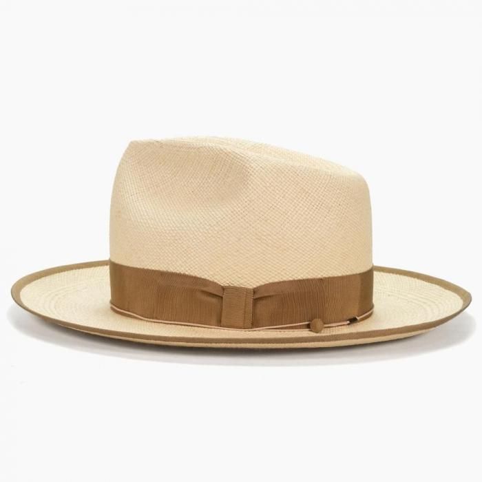 グラッドハンド　ブラウン パナマハット　オリジナルボックス付き グラッドハンド ブラウン パナマハット オリジナルボックス付き