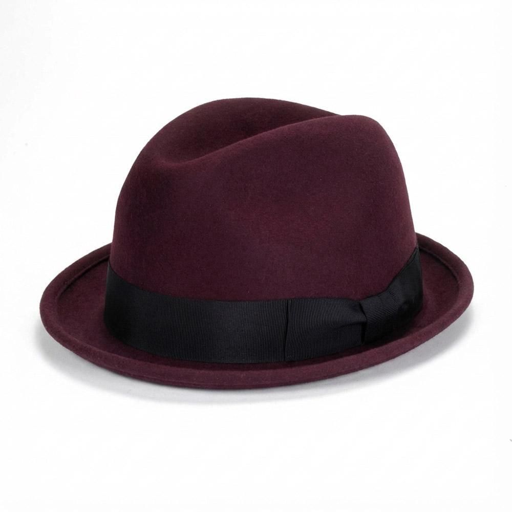 帽子の通販【EDHAT エドハット】ウール フェルト 短い 小つば 中折れ