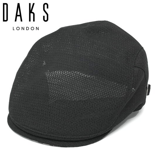 DAKSダックスの帽子通販 - DAKS ハンチング メンズ ブラック 黒 夏 ダックス メッシュ 鳥打帽 大きいサイズ 小さいサイズ D1310 -  メンズ帽子専門REPression オンラインショップ