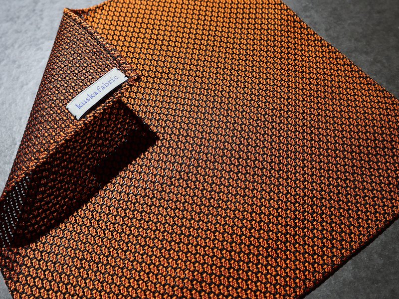 エグゼクティブ ガルザタイ & チーフ　オレンジセット | プレゼントにも最適な京都のネクタイブランドKUSKA