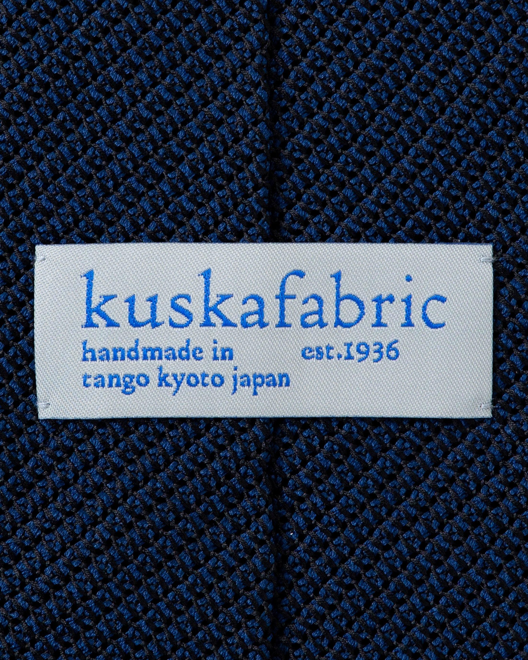 フレスコタイ ダークネイビー 京都の手織りファブリックブランドkuska fabric フレスコタイ2