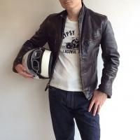 1960-1970's Leather Rider's jacket Dark Brown19601970ǯ奢ꥫ쥶饤㥱åȡ