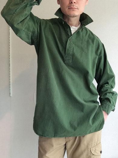 1970's Swedish Military Pullover Shirt Khaki（1970年代