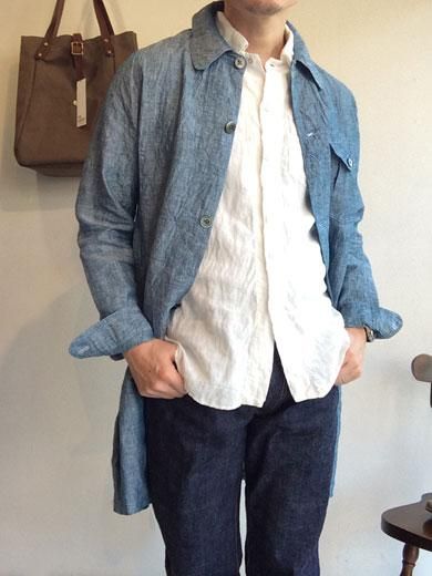 クラシックダスターコート ブルーシャンブレー classic duster coat