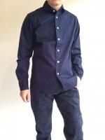 磻ɥץåɥ ֥åɥĥ  ͥӡ Wide Spread Shirt,Brushed Twill, NavyWorkers