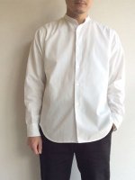 Хɥ顼 ۥ磻ȥ֥졼 Band Collar Shirt,White ChambrayWorkers