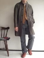 饷åեޡͥ󥳡 ԥclassic farmers linen coat sepia(L)DjangoAtour ANOTHERLINE