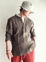 Django Atour ジャンゴアトゥール リネンシャツ ピンク L 日本製 Django Atour / ANOTHERLINE / ANOTHERLINE WINGCOLLAR LINEN SHIRT
