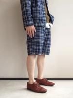 硼ĥåȥͥ󥤥ǥå EZ Shorts, Cotton Linen Indigo CheckWorkers