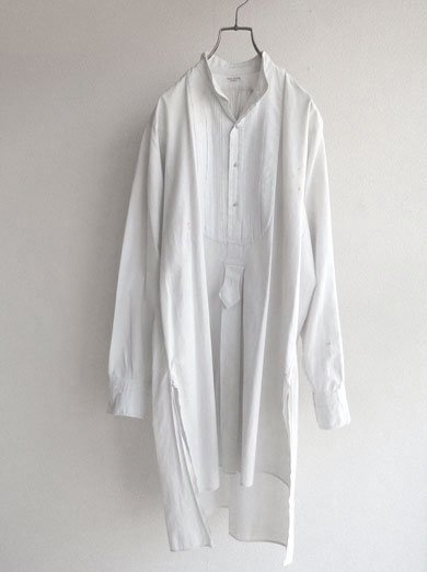 1900～1920年代 フランスアンティーク イブニングシャツ ホワイト