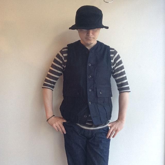 シュバリエリネンハット ブラック chevalier linen hat Black
