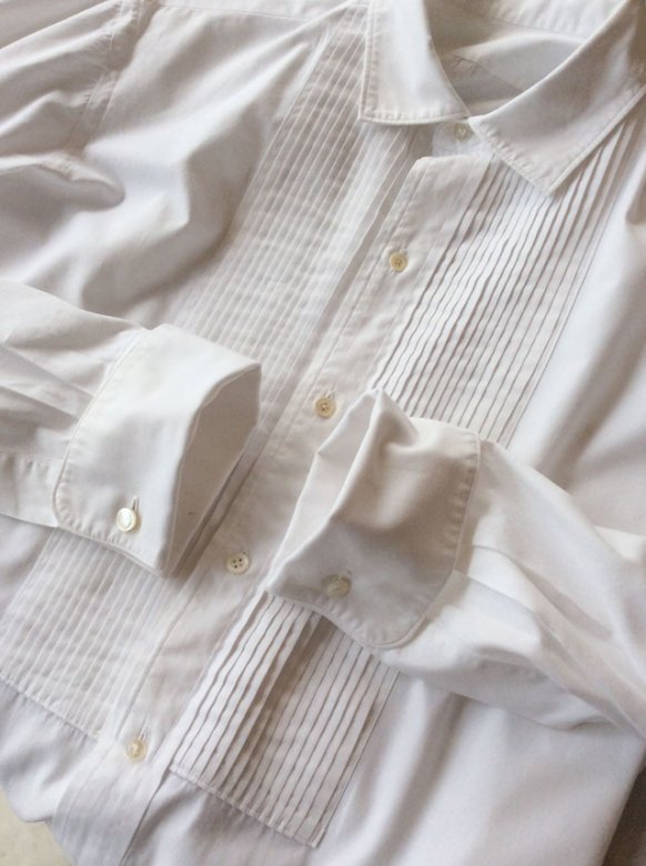 1950年代フランスのイブニングシャツ 1950's French Evening Shirt White - マメチコ Fashion and Vintage 通販