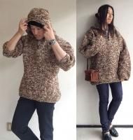 1990's Ecuadorian Hand Knit Parka Light Brown