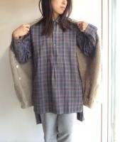 ե󥹤Υץ륪Сġ1950's French Work Shirt Purple