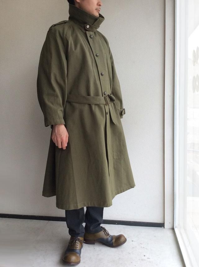 1950's Dead French Military Duck Motorcycle Coat Khaki