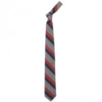 Silk Repp Tie,Grey Red Navy／Workers