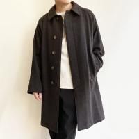 Bal Collar Coat, Dark Brown Herringbone TweedWorkers