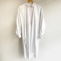 1920-1930's French Embroidered Smock Shirt White