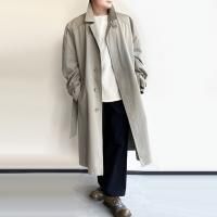 1980's Euro Oversized Trench Coat Light Grey