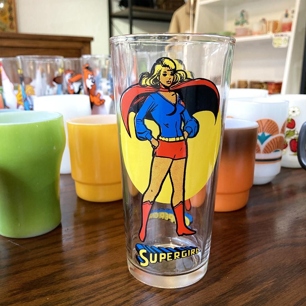スーパーガール」1976年製 ペプシ ノベルティタンブラー ムーン