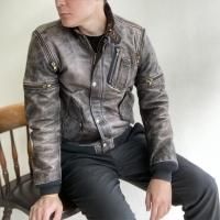 ɥ쥶饤㥱åȡ1970-1980's German Rare Design Leather Blouson by Hein Gericke Faded Brown