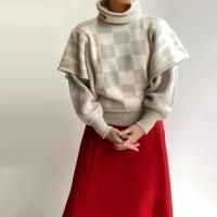 1980ǯ奤ꥢ˥åȡ1980's Italian Rare Pattern Knit Jumper Ecru