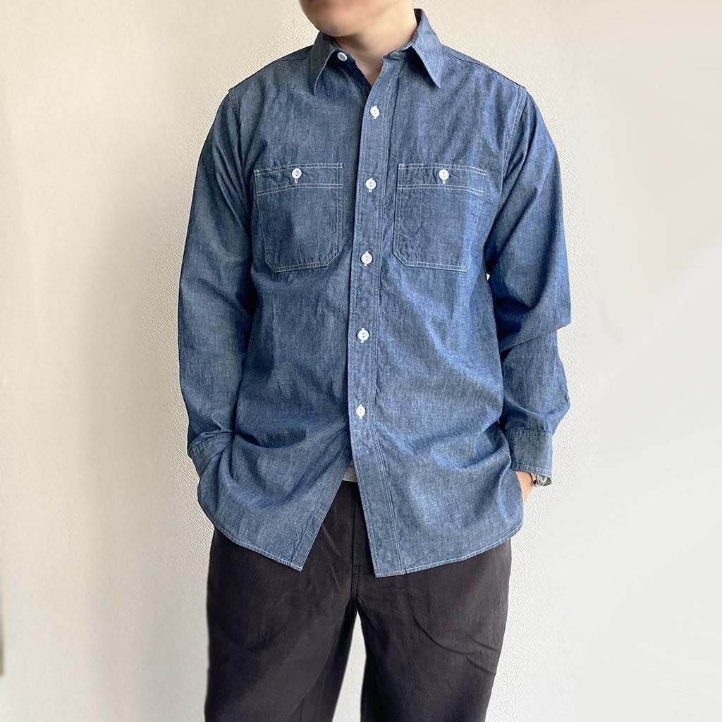 Work Shirt,Vintage Fit Blue Chambray 15サイズ／Workers