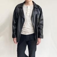 1980ǯ奤ꥹ 쥶饤֥륾1980's British Drop Shoulder Leather Riders Blouson