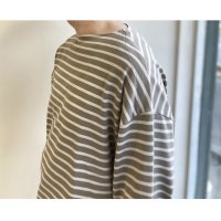 Suvin Boat neck Shirt GREY BORDER／KAPTAIN SUNSHINE