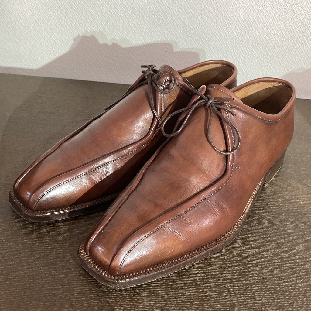 ステファノ・ビ Leather Shoes スワールトゥ　７サイズ（約26.0㎝サイズ）イタリア製 - マメチコ Fashion and  Vintage 通販
